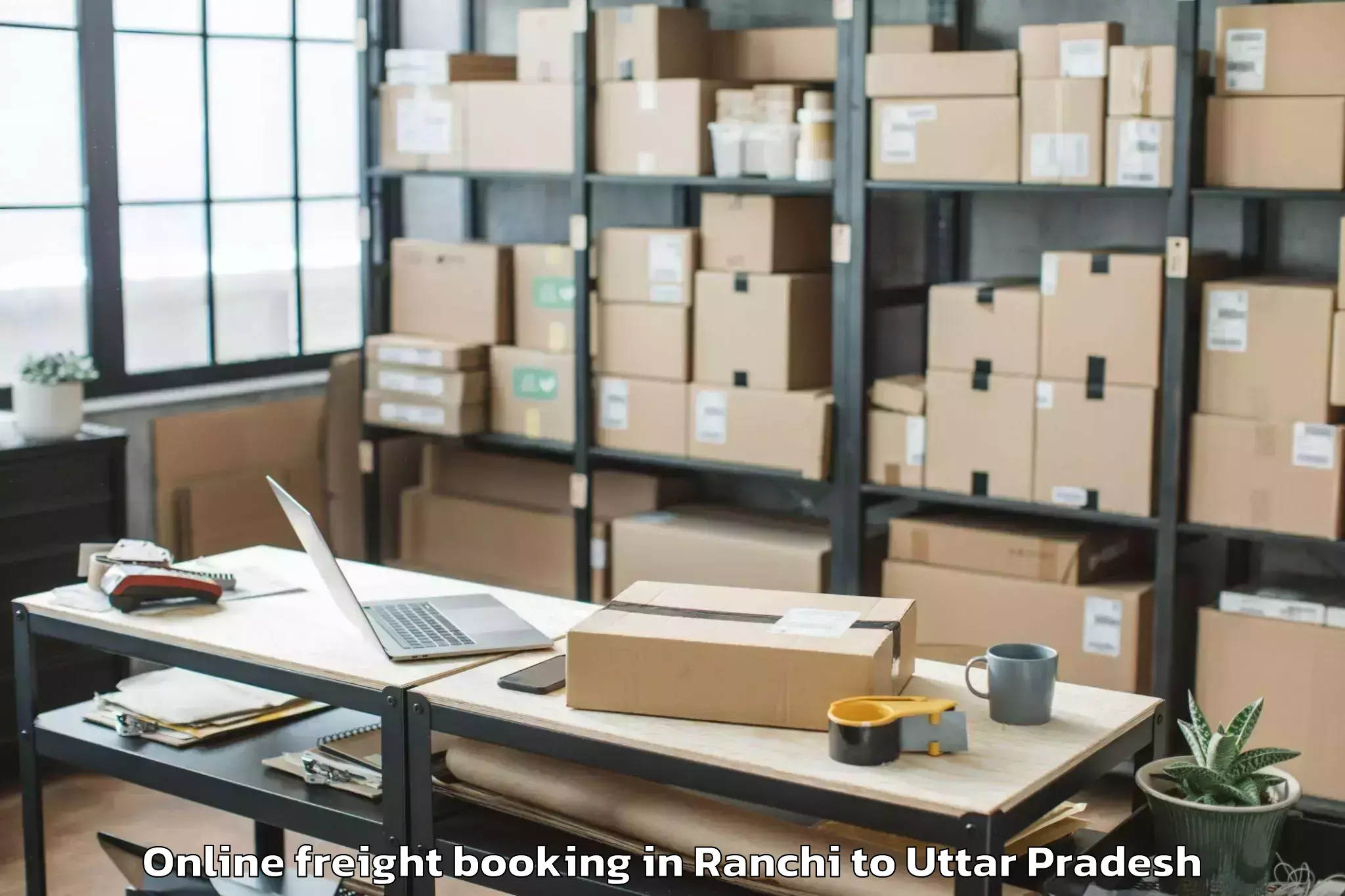 Easy Ranchi to Manjhanpur Online Freight Booking Booking